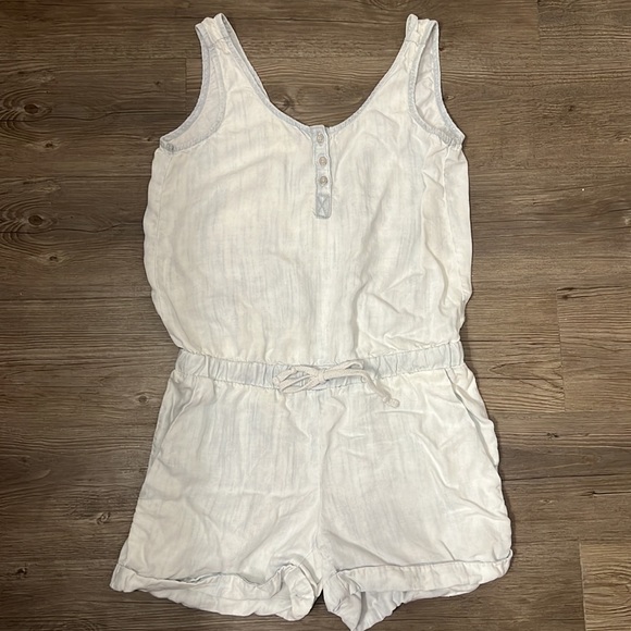 Anthropologie Cloth & Stone Chambray Romper XS - Picture 2 of 7